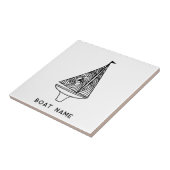 Naam zeilboot tegeltje (Zijkant)