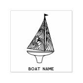 Naam zeilboot  zelfinktende stempel (Design)