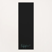 Naam zwart en MintManuscript met Hart Omkeerbaar Yogamat (Voorkant)