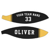 Naam zwart gele speler teamnummer basketbal (Panelen)