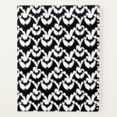 Naam zwart-wit bats Horror patroon personaliseren Planner (Achterkant)