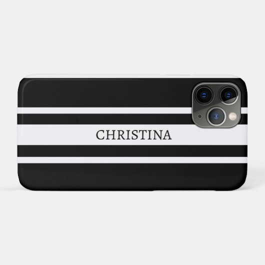 Naam Zwarte Design, Aangepaste Naam Zwart Case-Mate iPhone Case (Achterkant (horizontaal))