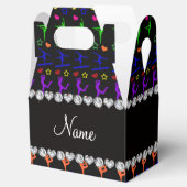 Naam zwarte regenboogymnastiek hartsterren bedankdoosjes (Geopend)