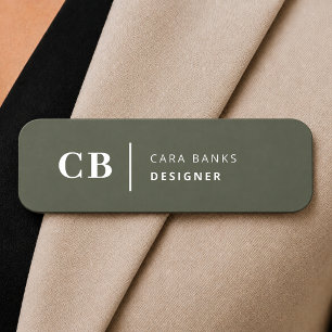 Naambadge Groene gepersonaliseerde magnetische p Naamplaatje