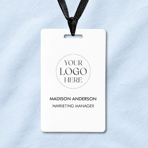 Naambadge met logo van bedrijf voor personeel badge