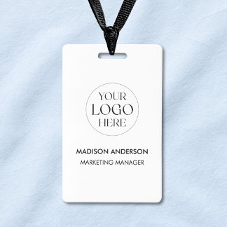 Naambadge met logo van bedrijf voor personeel badge