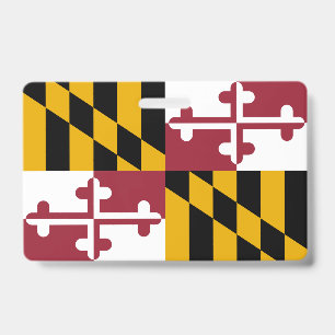 Naambadge met vlag van de staat Maryland, VS Badge