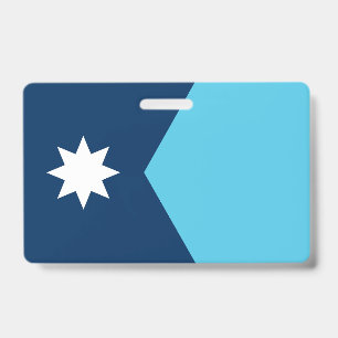 Naambadge met vlag van Minnesota, VS Badge