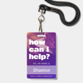 Naambadge-sjabloon voor kerken badge (Voorzijde met lanyard)