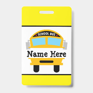 Naambadge voor kinderen terug naar schoolbus badge