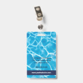 Naambadge voor zwembadtechnicus | Zwembadservicebe Badge (Achterkant met clip)