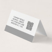 Naambadgekaart & aangepaste QR-code werknemer Visitekaartjes (Achterkant)