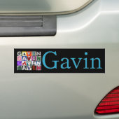 Naambord Gavin sticker (Op auto)
