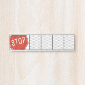 Naambord stoppen deurbordje (Voorkant)