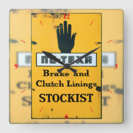  naambord. vierkante klok