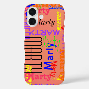 Naamcollage iPhone 16 Hoesje