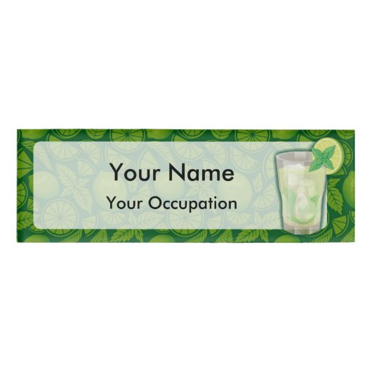 naamkaartje mojito cocktail naambadge (Voorkant)