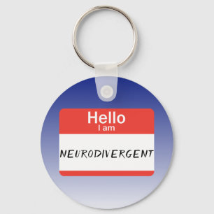 Naamkaartje Neurodivergent Sleutelhanger