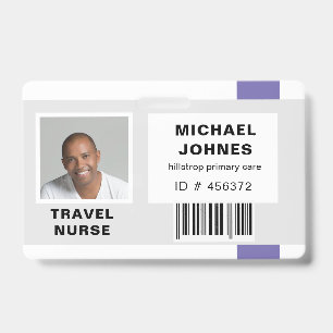 naamlabel met fotobarcode voor werknemers badge