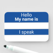 Naamlabel taal droog wissen naamplaatje (In situ)