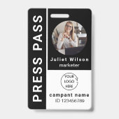 naamlabels qr-code media pers id-badge badge (Voorzijde)