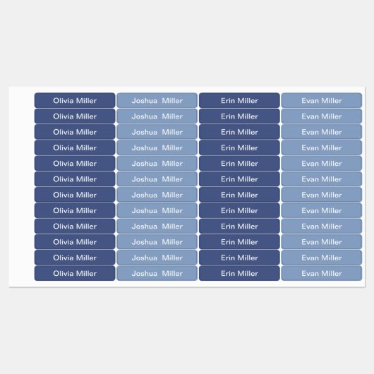 Naamlabels voor schoolkamp kinderopvang labels (Vel)