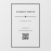 Naamlijst Professioneel Bedrijfsbureau QR-code Raamsticker (Vel)