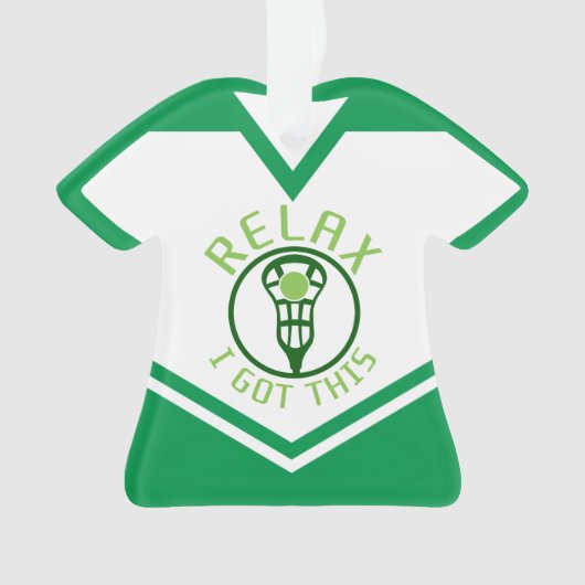  naamnummer Lacrosse T-Shirt Ornament (voorkant)
