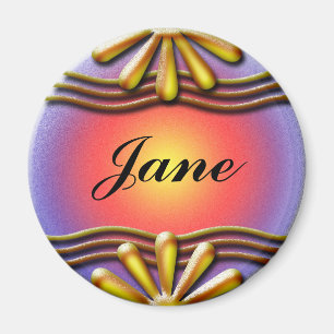 Naamplaat Geel Magneet