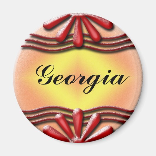 Naamplaat Rood Magneet (Voorkant)