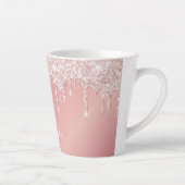 Naamscript voor roze druppels latte mok (Rechts)