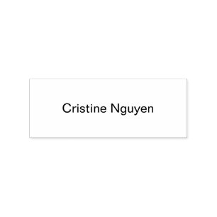 Naamstempel op houten blok 1x2,5 inch aangepast on rubberstempel