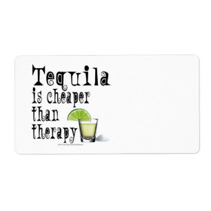 NAAMSTICKERS, ETIKETTEN, TEQUILA IS GOEDKOPER DAN ETIKET