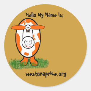 Naamstickers voor Weston Price-bijeenkomsten Ronde Sticker