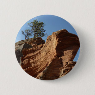 Naar Angels Landing in Zion National Park Ronde Button 5,7 Cm