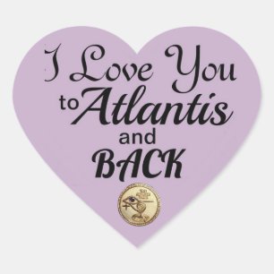 Naar Atlantis En Terug - Gouden Logo Hart Sticker