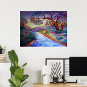 Naar beneden bij de rivier. poster (Thuiskantoor)