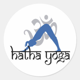 Naar beneden gericht Dog Hatha Yoga Ronde Sticker