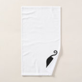 Naar beneden gericht Kat op Wit Bad Handdoek (Handdoek)