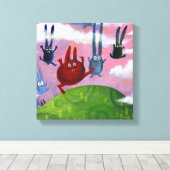 naar boven en naar beneden canvas afdruk (Insitu (Houten vloer))