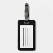 Naar buiten gerichte Amerikaanse vlag met Thin Red Bagagelabel (Achterkant verticaal)