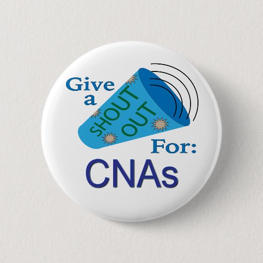 Naar buiten voor CNA's Ronde Button 5,7 Cm (Voorkant)