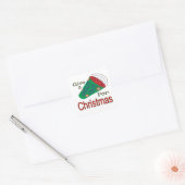 Naar buiten voor Kerstmis Vierkante Sticker (Envelop)