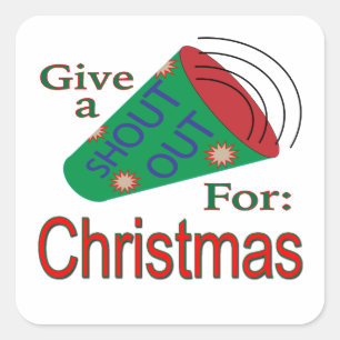 Naar buiten voor Kerstmis Vierkante Sticker