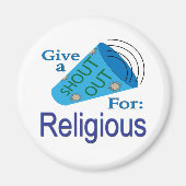 Naar buiten voor religie magneet (Voorkant)