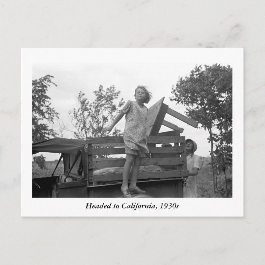 Naar Californië, 1930 Briefkaart (Voorkant)