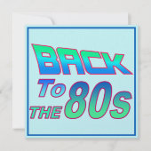 Naar de 80s 2 Uitnodigingen (Voorkant)