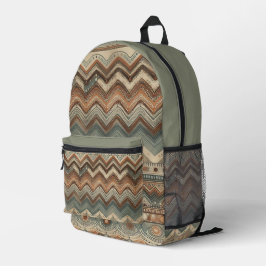 Naar de aarde bedrukte rugzak