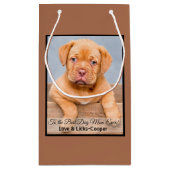 Naar de beste aangepaste foto van de hond Mam ooit Klein Cadeauzakje (Achterkant)
