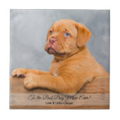 Naar de beste hond moeder ooit aangepaste foto en  tegeltje (Voorkant)